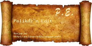 Pelikán Edit névjegykártya
